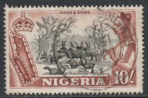 Nigeria Scott 90 - SG79, 1953 Elizabeth II 10/- used
