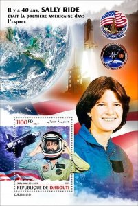 2024 03 - DJIBOUTI - SALLY RIDE IN SPACE           1V    MNH **