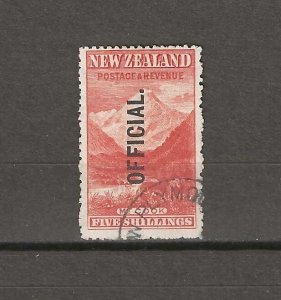 NEW ZEALAND 1907/11 SG O67 USED