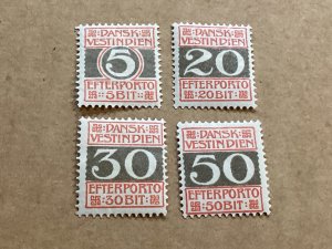 Danish West Indies Scott #J5-8 unused OG