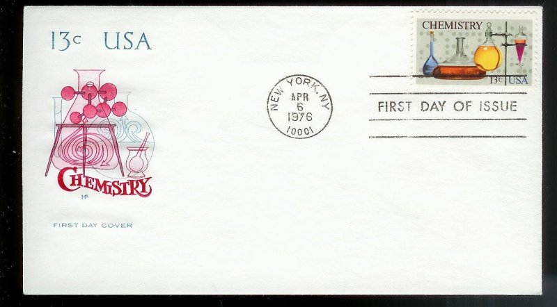 UNITED STATES FDC 13¢ Chemistry 1976 Farnam