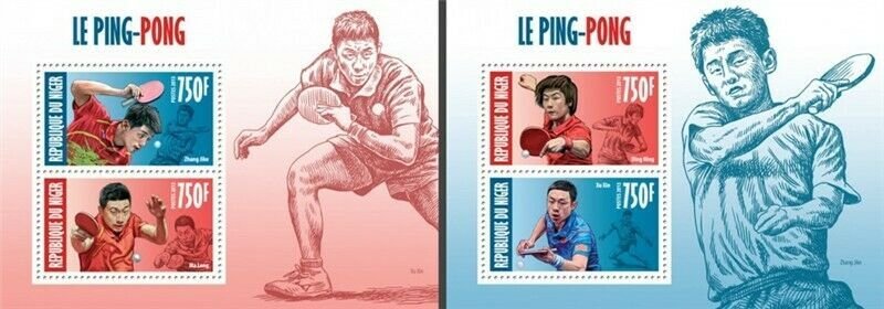 Niger - 2013 - Ping Pong - 2 Sheets of 2 Stamps Each 14A-242