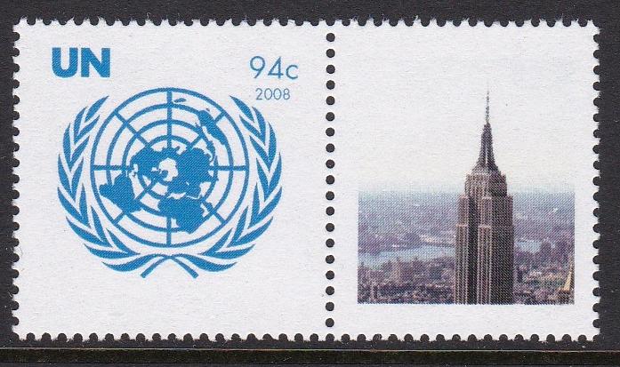 959 United Nations 2008 UN Emblem Personalized MNH