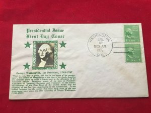 1939 Scott 804 George Washington  FDC