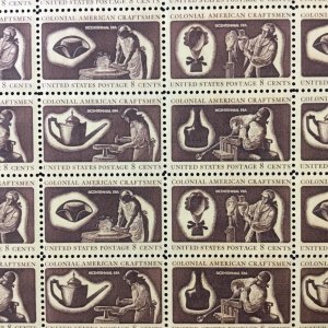 1456-1459  Colonial Craftsman    MNH  8 cent sheet of 50    FV $4.00    In 1972