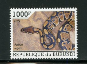 BURUNDI 2022 SNAKES STAMP  MINT NEVER HINGED