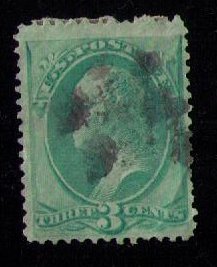 US Sc 158 Used Green Greenish  F-VF