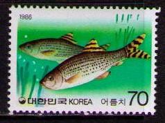 KOREA Sc# 1416 MNH FVF Eoreumchi Fish 70w