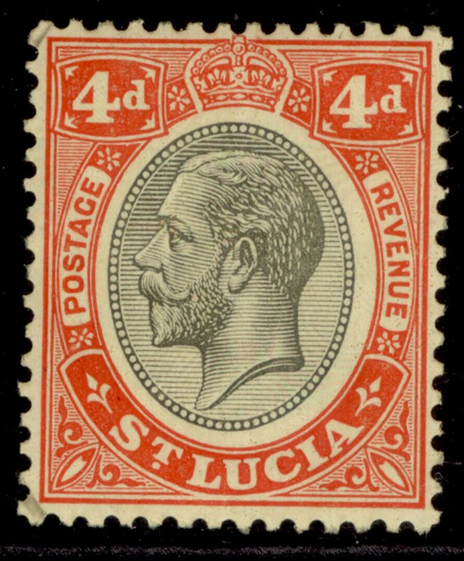 ST. LUCIA GV SG101, 4d black & red/yellow, M MINT. 