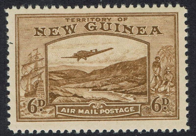 NEW GUINEA 1939 BULOLO AIRMAIL 6D MNH **