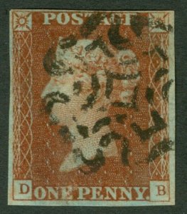 SG B1ta1 1d red-brown cancelled with the distinctive Wotton-under-edge...