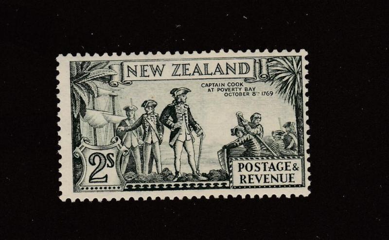 NEW ZEALAND # 197 MLH 2sh CAPTAIN COOK AT BOTANY BAY CAT VALUE $47.50