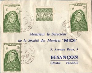 French West Africa 5F Woman of Mauritania (3) 1957 Tidjikja, Maritanie to Bes...