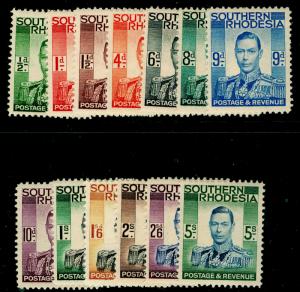 SOUTHERN RHODESIA SG40-52, COMPLETE SET, NH MINT. Cat £85.