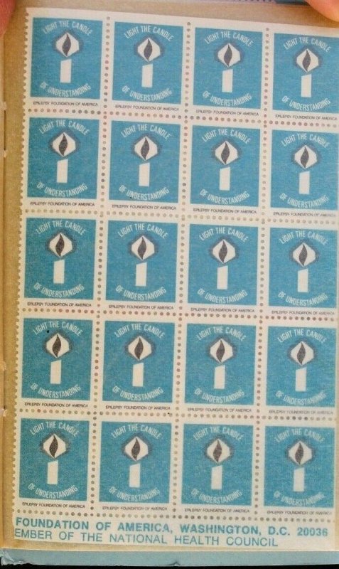 US STAMP COLLECTION Seals 20 DIFFERENT MNH Excellent LARGE BLOCKS (291 Stamps)