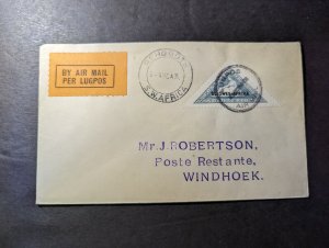 1931 Dutch SWA Airmail Internal First Flight Cover FFC Rehoboth to Windhoek