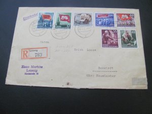 GERMANY DDR 1953 COVER SC  137-146  45+ EUROS (100)