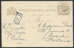 NETHERLANDS INDIES 1929 postcard KRAKSAAN cds to Holland...................46285