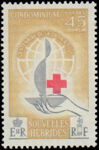 New Hebrides, French #110-111, Complete Set(2), 1963, Red Cross, Never Hinged