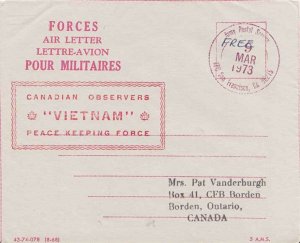 United States Vietnam War Soldier's Free Mail 1973 Army Postal Service, APO S...