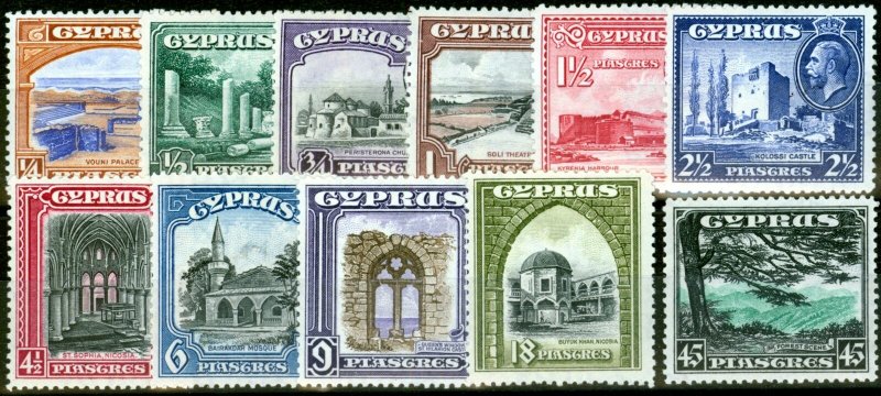 Cyprus 1934 Set of 11 SG133-143 Very Fine MNH