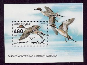 Yemen-Sc#540-unused NH sheet-Birds-Ducks-1990-