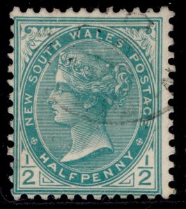 AUSTRALIA - New South Wales QV SG313, ½d blue-green, FINE USED.