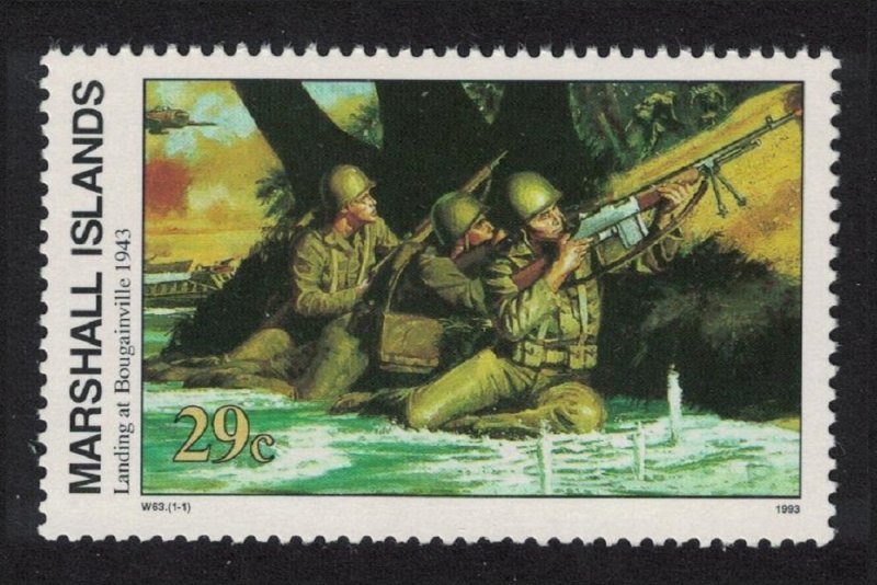 Marshall Is. Landing at Bougainville 1943 WWII 1993 MNH SG#473