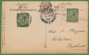 ad0795 - GB - Postal History - Card with 3 different POSTMARKS Tunbridge 1925