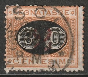 Italy 1890 Sc J27 postage due used damaged