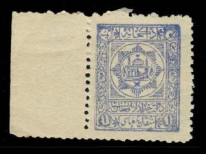 AFGHANISTAN - 1909 - Mi.181A 1Ab Ultramarine Mint* - p.12 marginal