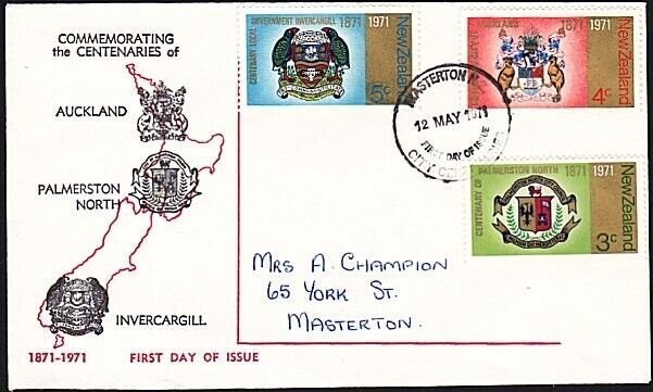 NEW ZEALAND 1971 Centenaries commem FDC.....................................E976