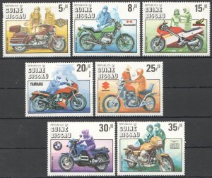 B1002 1985 Guinea-Bissau Transportation Motorcycles 1Set Mnh