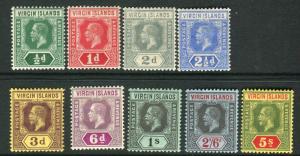 BRITISH VIRGIN ISLANDS-1913-19  A mounted mint set to 5/- Sg 69-77