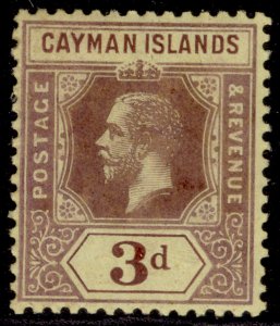 CAYMAN ISLANDS GV SG45c, 3d purple/orange-buff, M MINT. Cat £12.