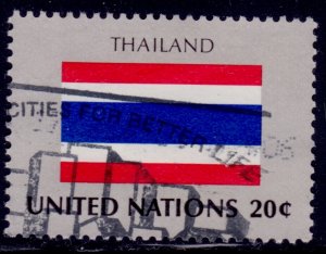 United Nations, 1981,  Flag of Thailand, 20c, sc#UN356, used**