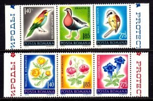 Romania 1973 Nature Protection Complete Mint MNH Set SC 2399-2404