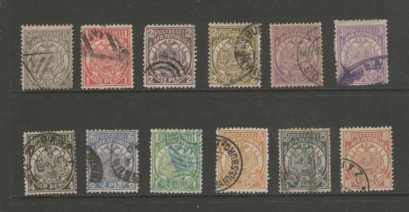 Transvaal South Africa 1885 SG 175-186 FU 