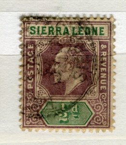 SIERRA LEONE; Early 1900s ED VII issue fine used 1/2d. value