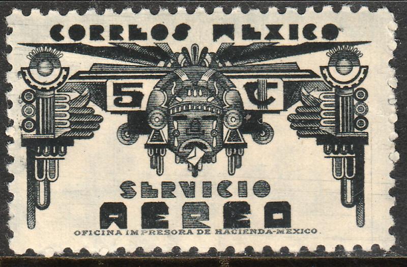 MEXICO C170, 5¢ 1934 Definitive Wmk Gobierno... 279 UNUSED, H OG. VF.