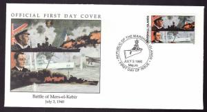 Marshall Is.FDC-WWII event-Ships-Battle of Mers-el-Keber-preventing the Germans