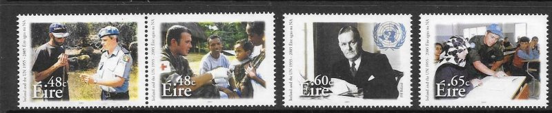 IRELAND SG1758/61 2005 ANNIVERSAY OF IRELANDS MEMBERSHIO OF UNITED NATIONS MNH