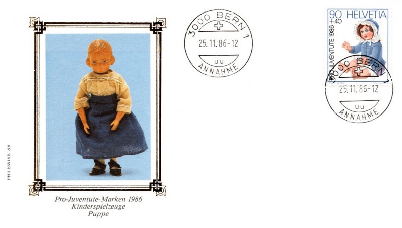 Switzerland, Worldwide First Day Cover, Toys