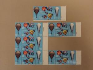 USPS Scott 2032-2035 20c 1982 Balloons Lot of 4 Plate Blo...