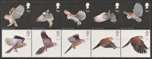 GB Scott 2087-2096, (SG 2327-2336) MNH, Free Shipping, Birds of Prey, Set of 10