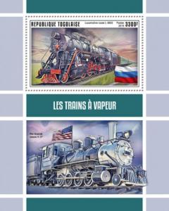 TOGO- 2019 - Steam Trains - Perf Souv Sheet  - MNH