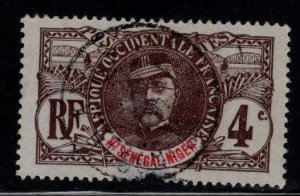 Upper Senegal & Niger Scott 3 used 1906 General Faidherbe Pulled Perf, thin.