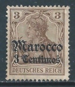 Germany Offices in Morocco #33 Mint No Gum 3pf Germania Issue Ovptd. Marocco...