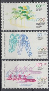 Germany Berlin 1984 MNH Stamps Scott 9NB213-215 Sport Olympic Games