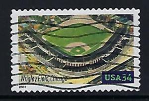 Catalog #3519 Used Stamp Wrigley Field Chicago Baseball MLB National League